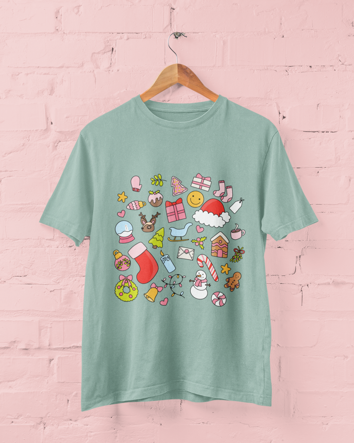 Christmas Doodles Graphic Top