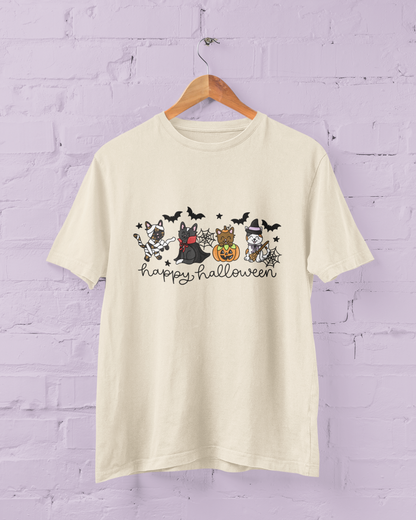 Happy Halloween Spooky Dogs Graphic Top
