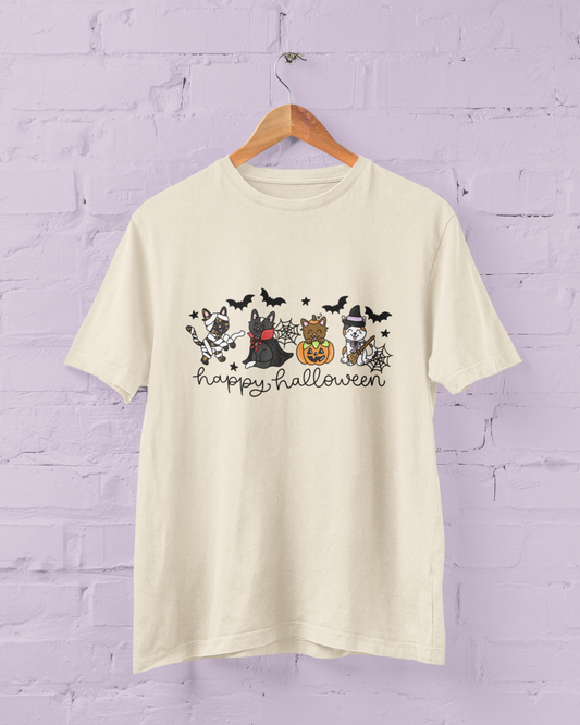 Happy Halloween Spooky Dogs Graphic Top
