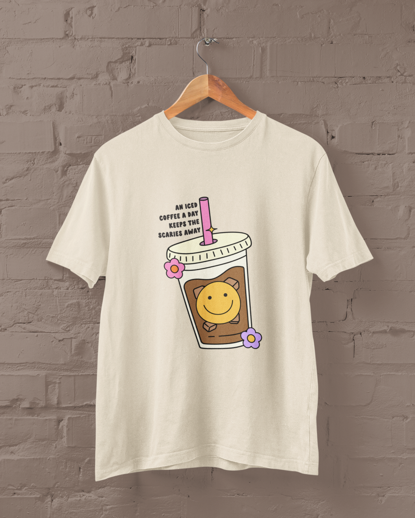 An Iced Coffee A Day Keeps The Scaries Away Graphic Top