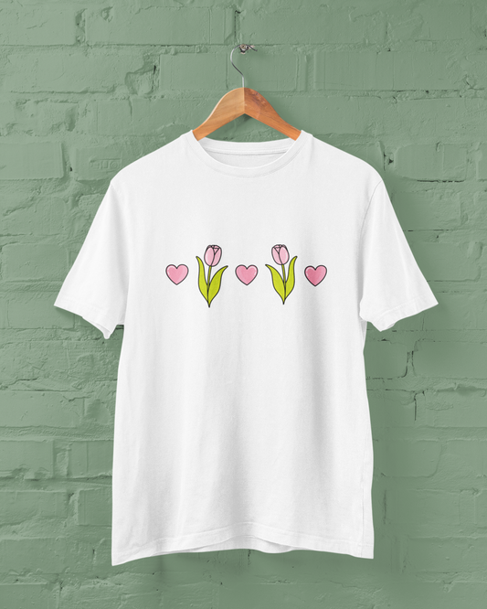 Tulip & Hearts Graphic Top