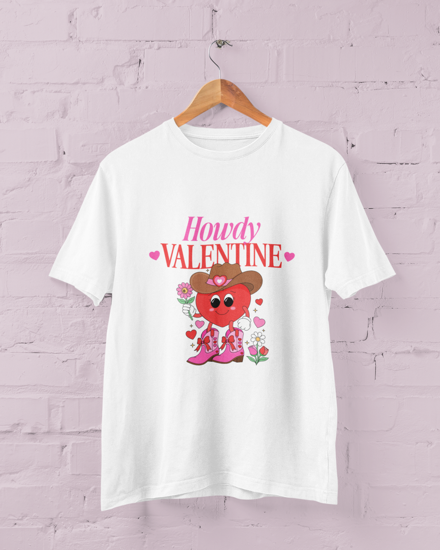 Howdy Valentine Heart Graphic Top