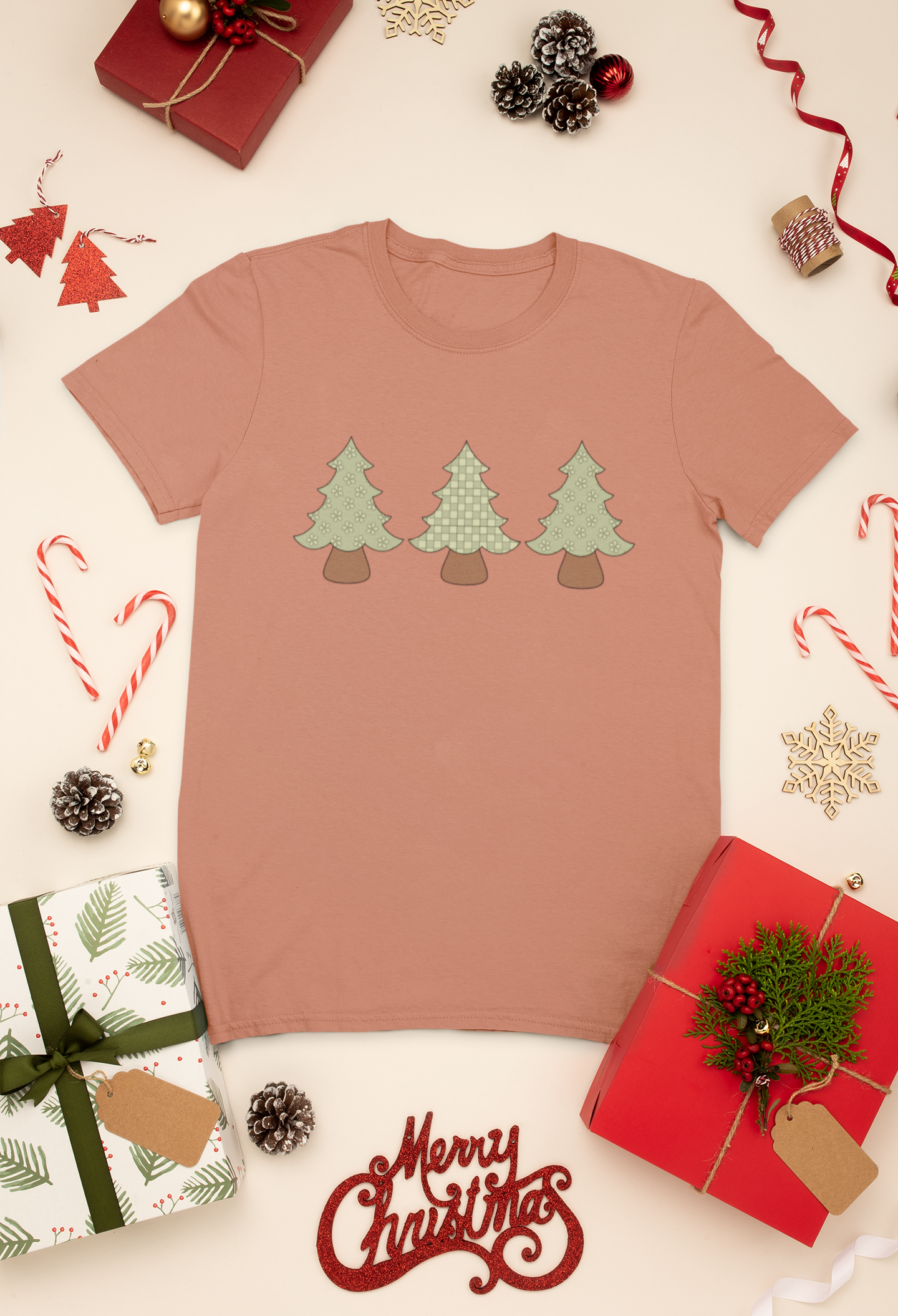 Groovy Christmas Tree Graphic Top