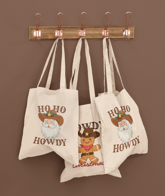 Howdy Christmas Tote Bag