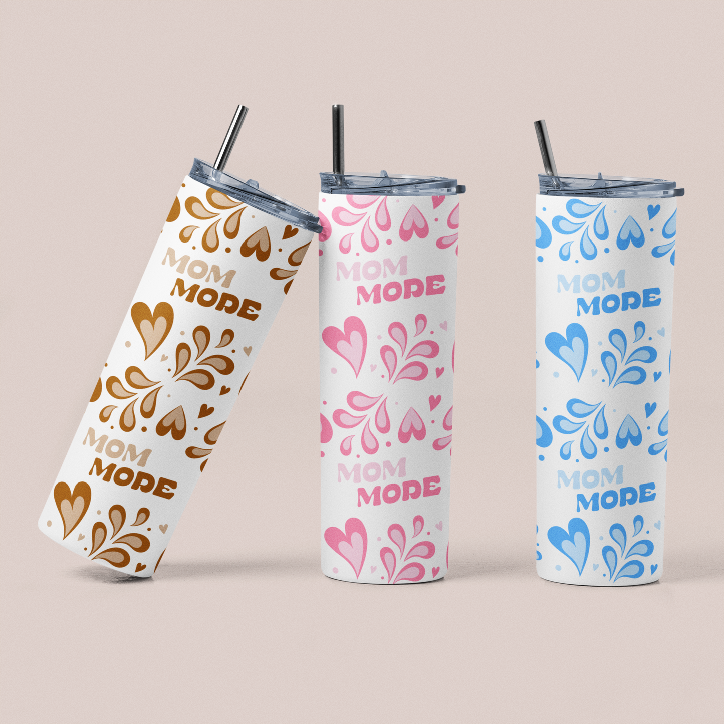 Mom Mode Hearts Tumbler