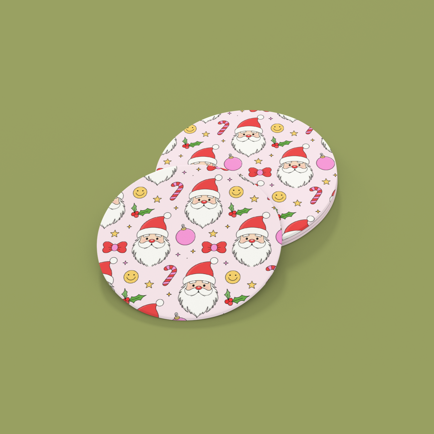 Classic Santa | Set of 2 | Coasters