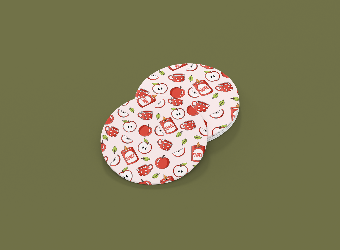 Candy Apple | Set of 2 | Coasters