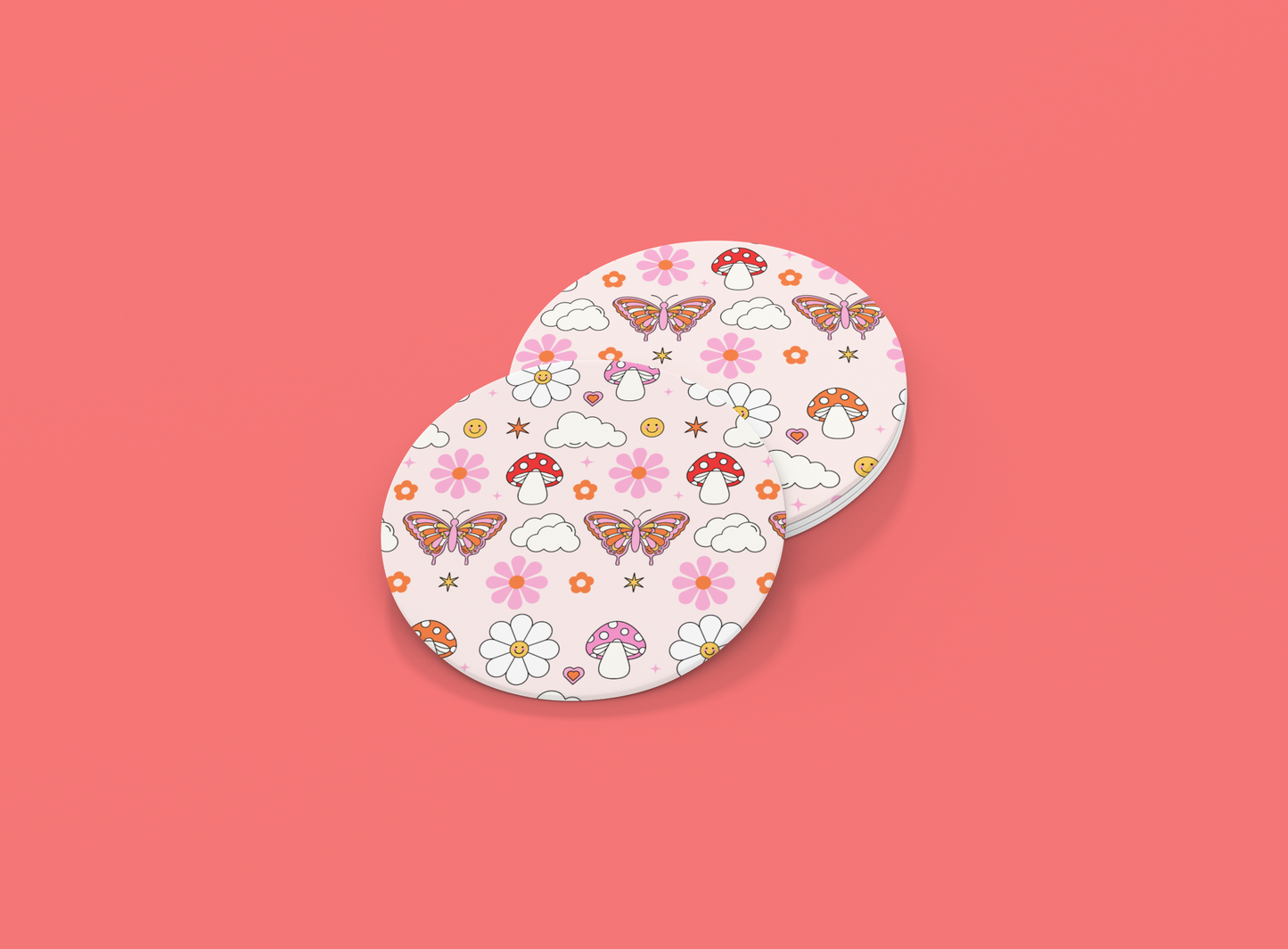 Groovy Cuties | Set of 2 | Coasters