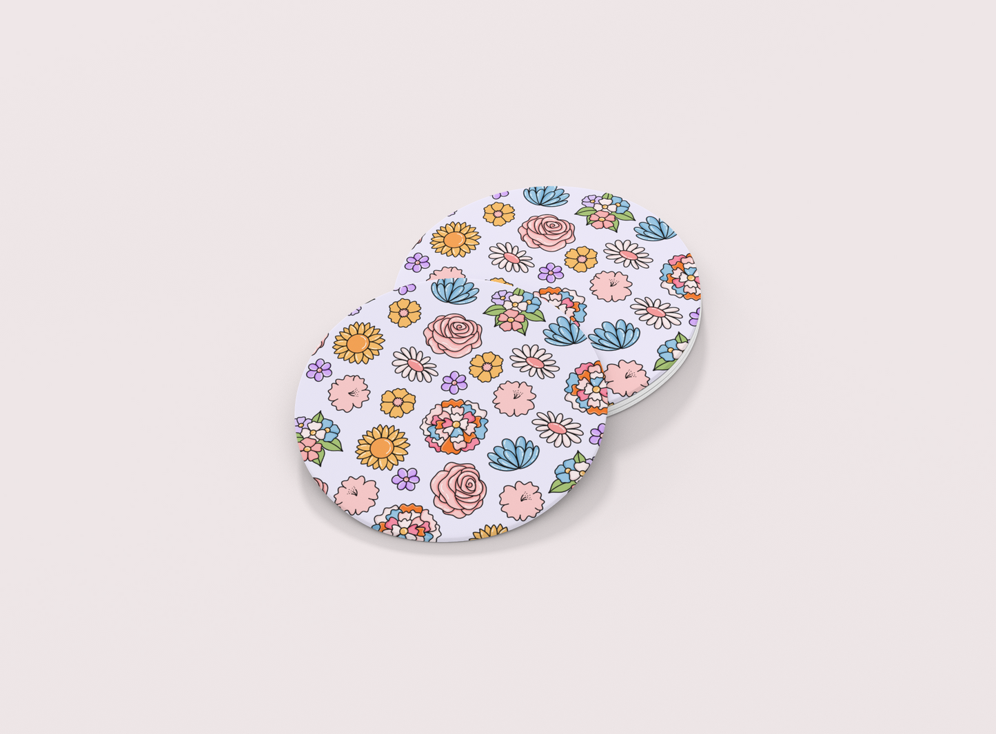 Groovy Spring Flowers | Set of 2 | Coasters