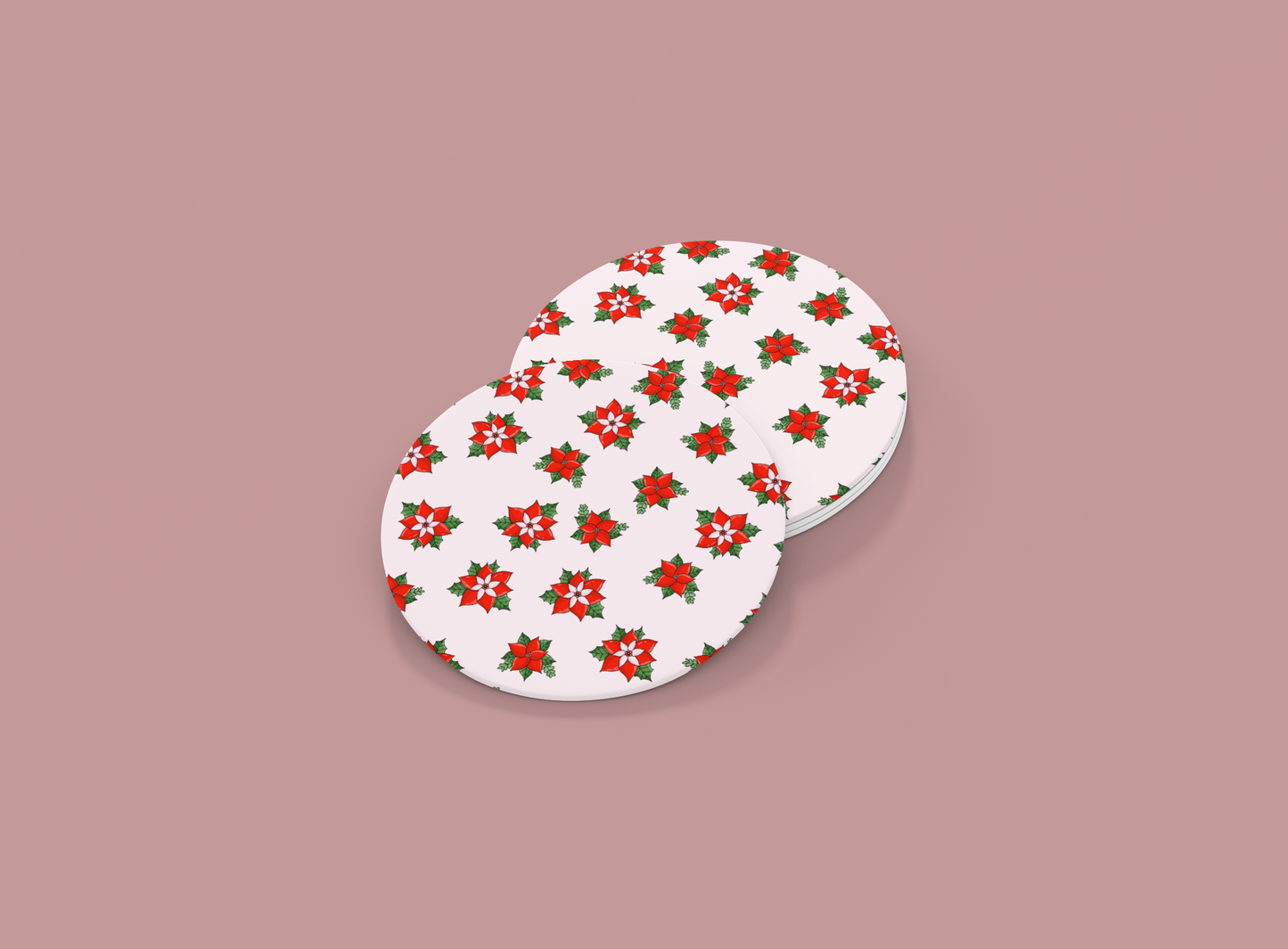 Poinsettia | Set of 2 | Coasters