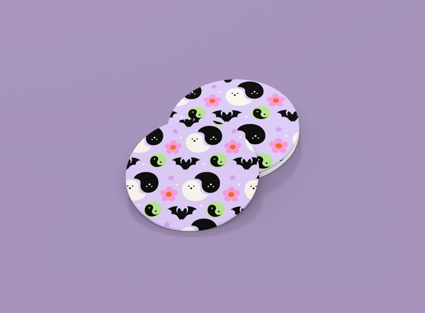 Yin Yang Batties | Set of 2 | Coasters