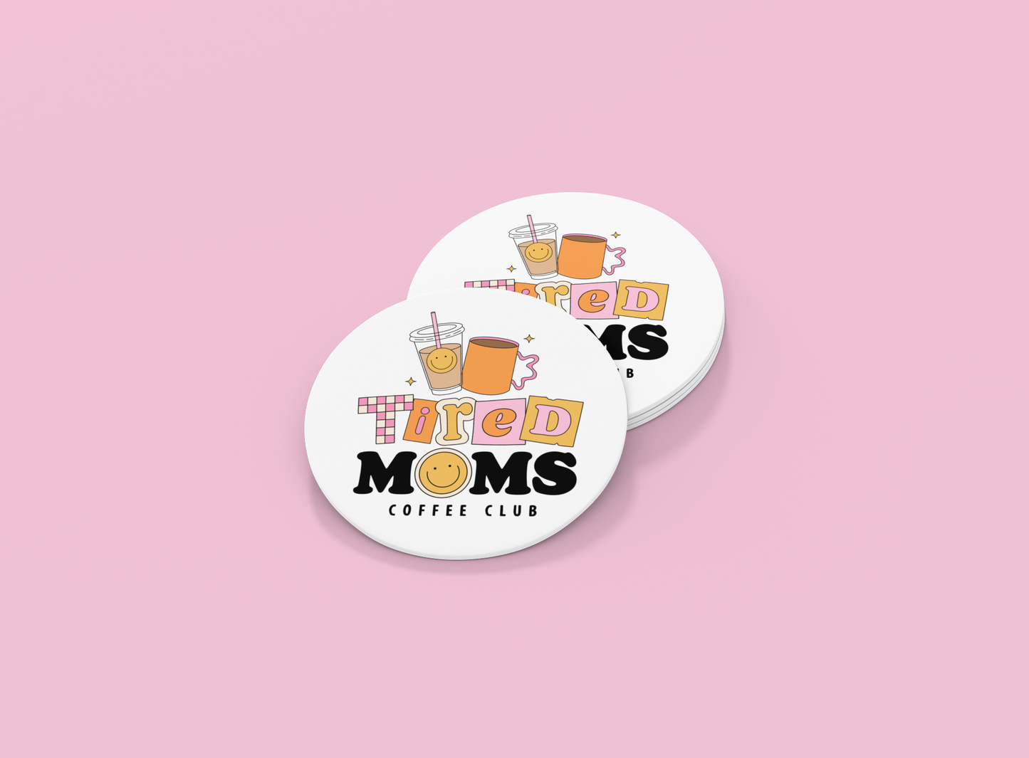 Tired Moms Coffee Club | Set of 2 | Coasters