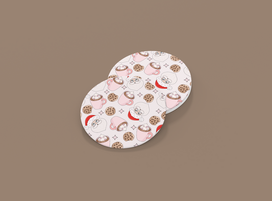 Santas Cookies | Set of 2 | Coasters