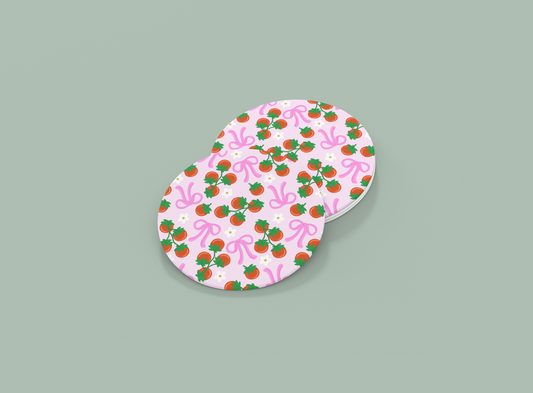 Tomatoes & Bows | Set of 2 | Coasters