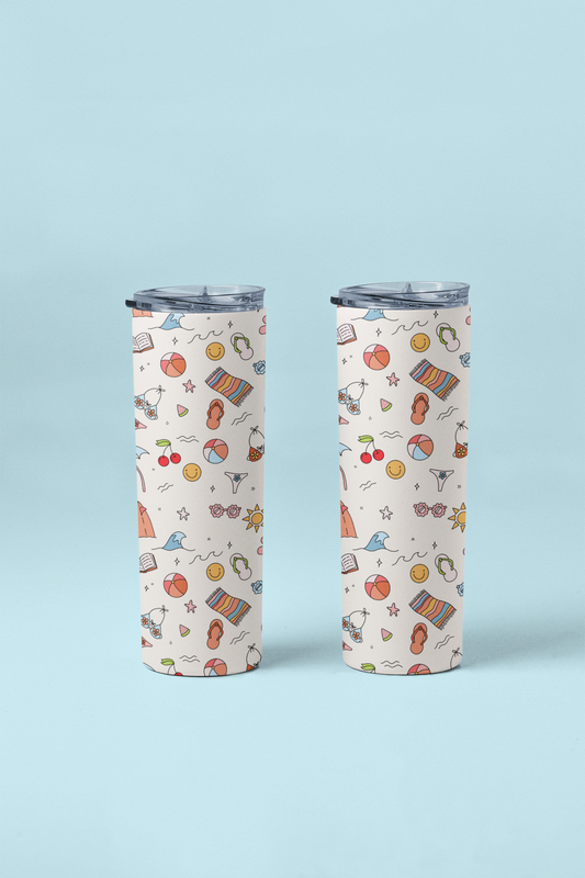 Summer Doodles Tumbler or Flask