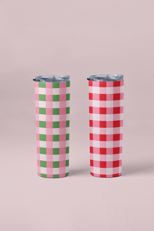 Checkered Christmas Tumbler