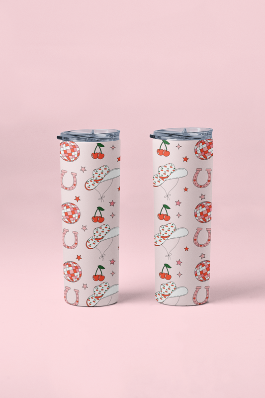 Cherry Cowgirl Tumbler or Flask