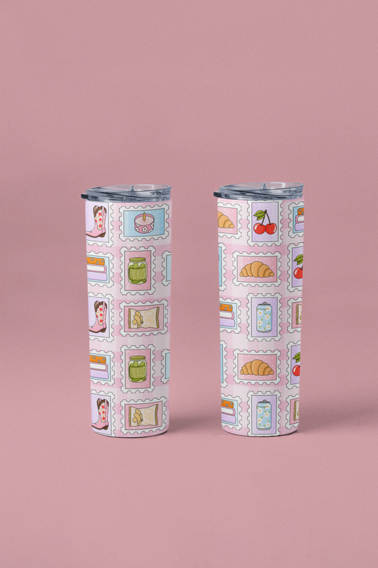 Girl Life Stamps Tumbler