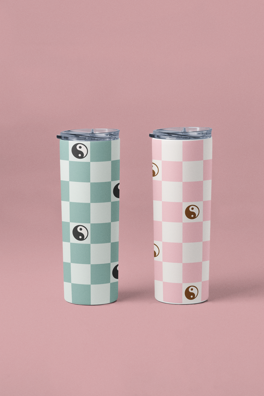 Yin Yang Gingham Tumbler