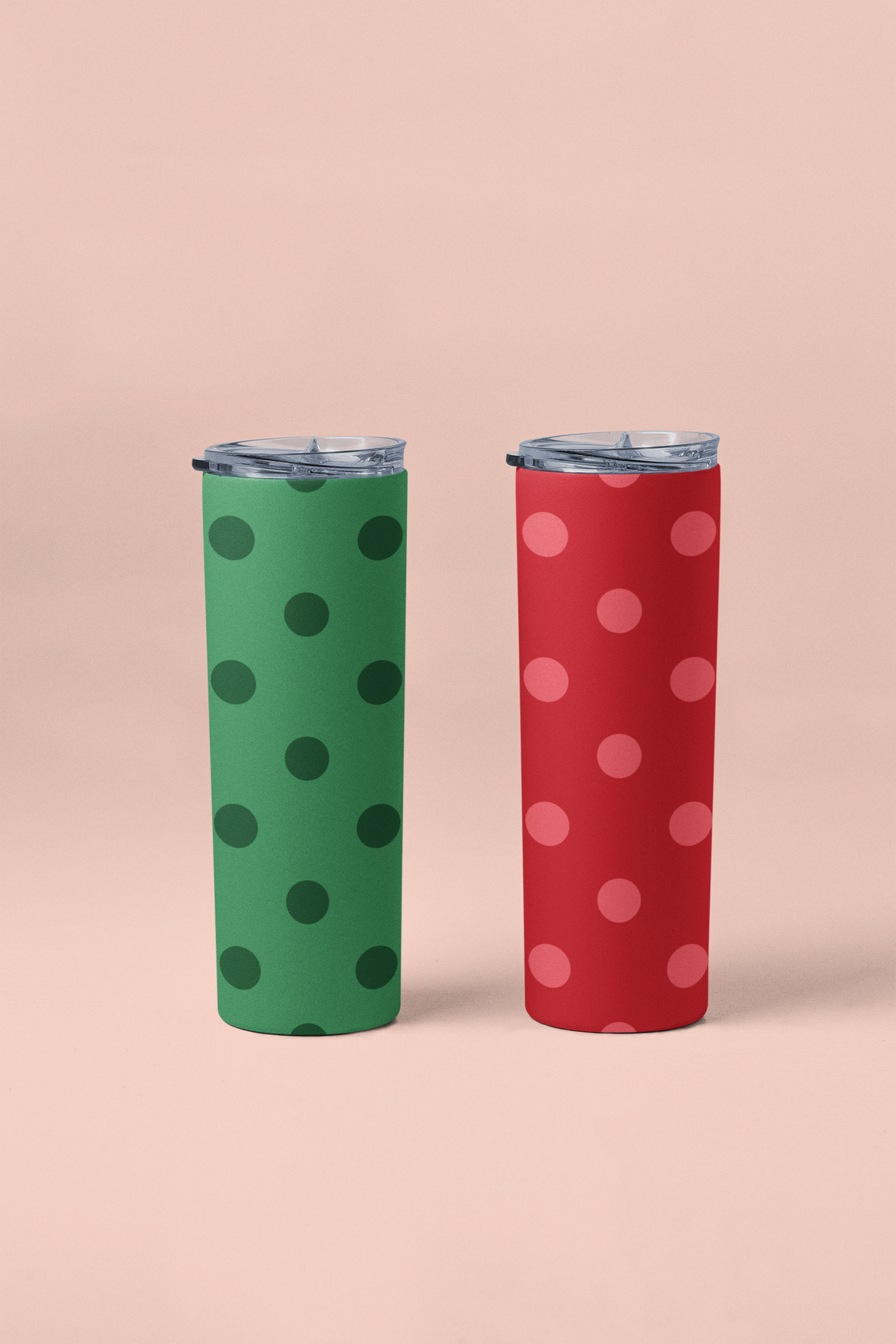 Red/Green Polka Dot Tumbler