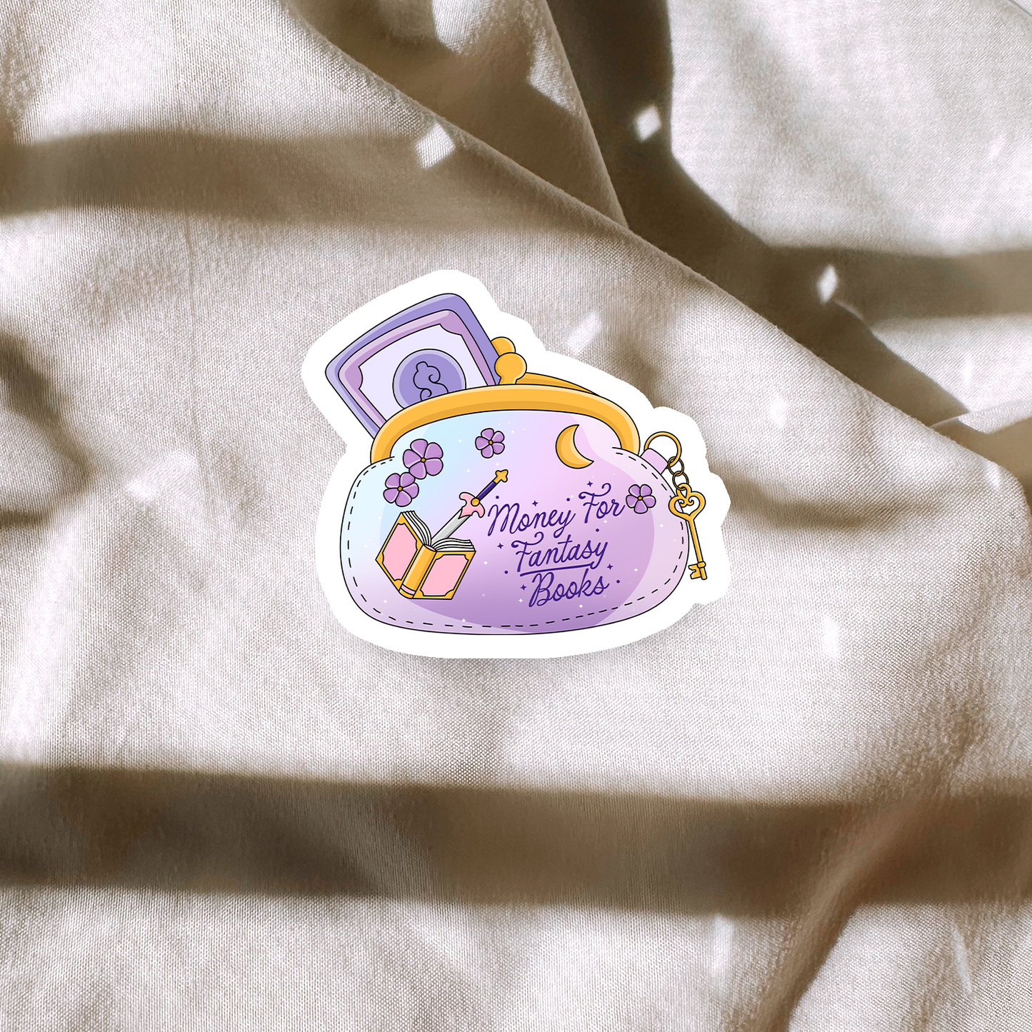 Money For Fantasy Books Sticker