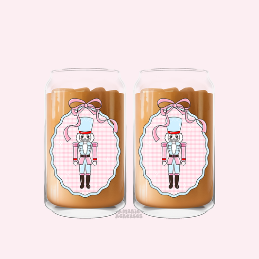 Nutcracker Bow Glass Cup