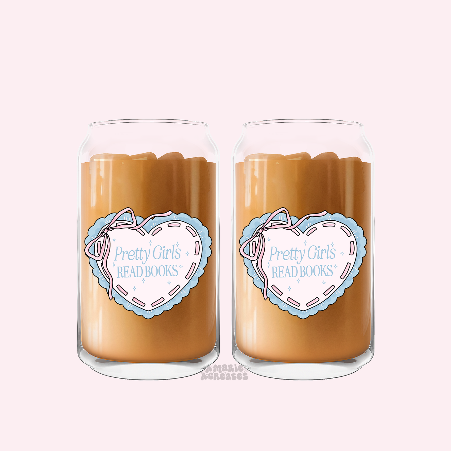 Pretty Girls Read Books Glass Cup