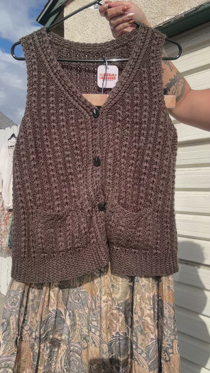 Large Green Knit Vest