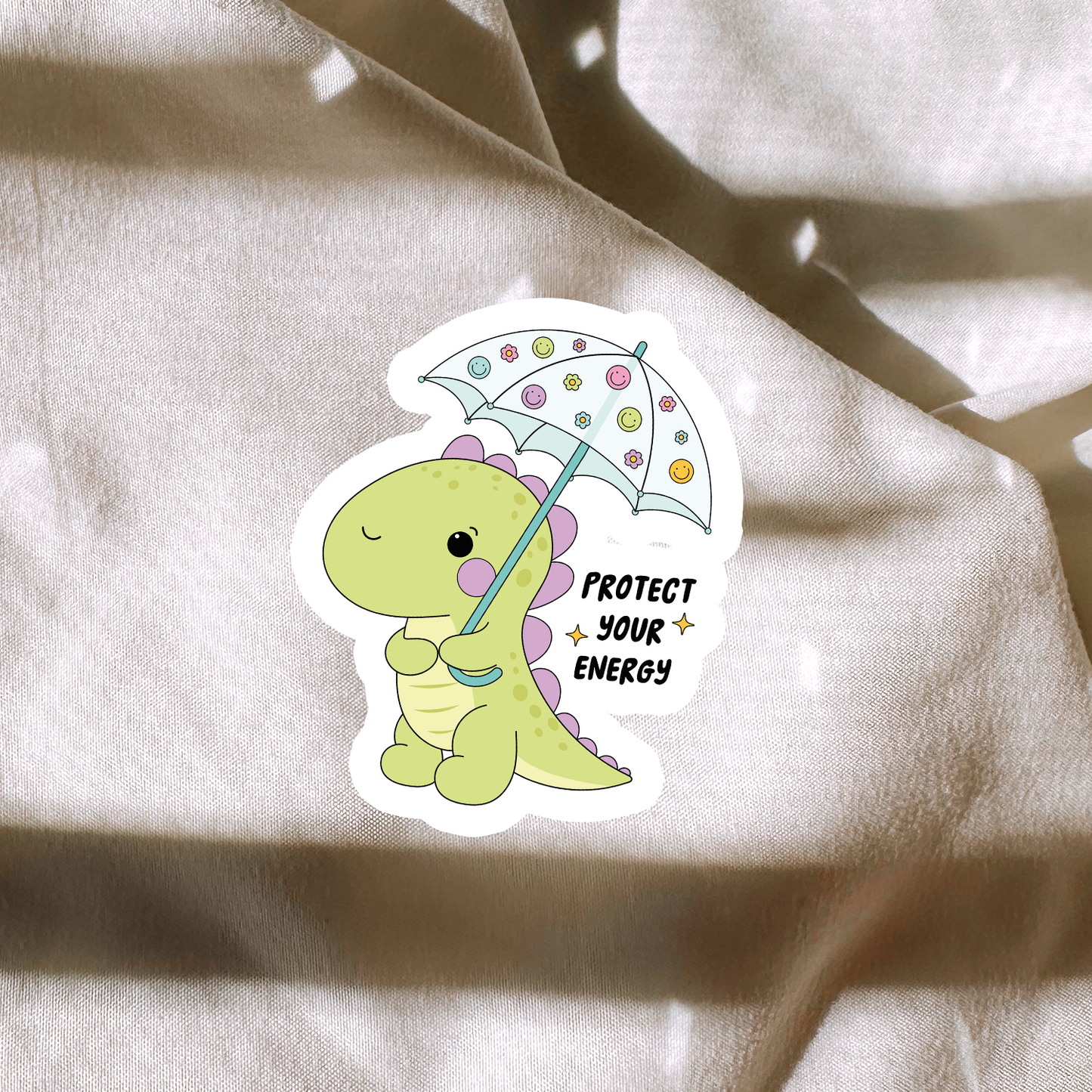 Protect Your Energy Dino Sticker