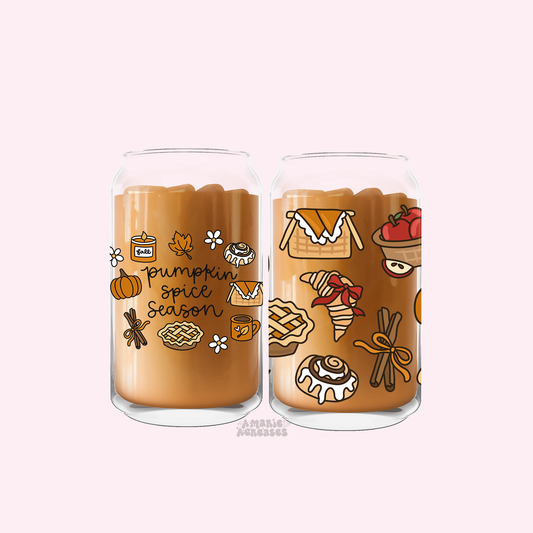 Pumpkin Spize Szn / Fall Treats Glass Cup