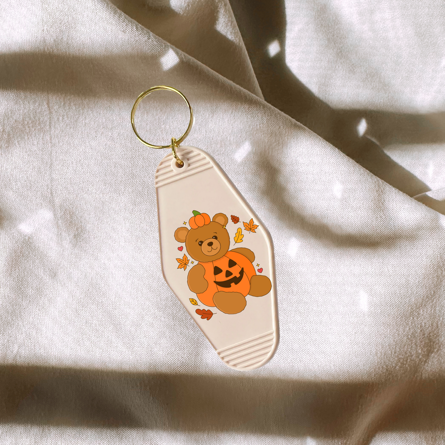 Pumpkin Bear Keychain