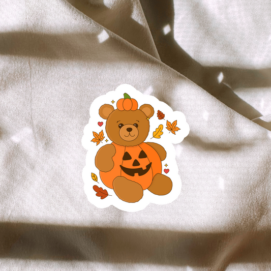 Pumpkin Bear Sticker