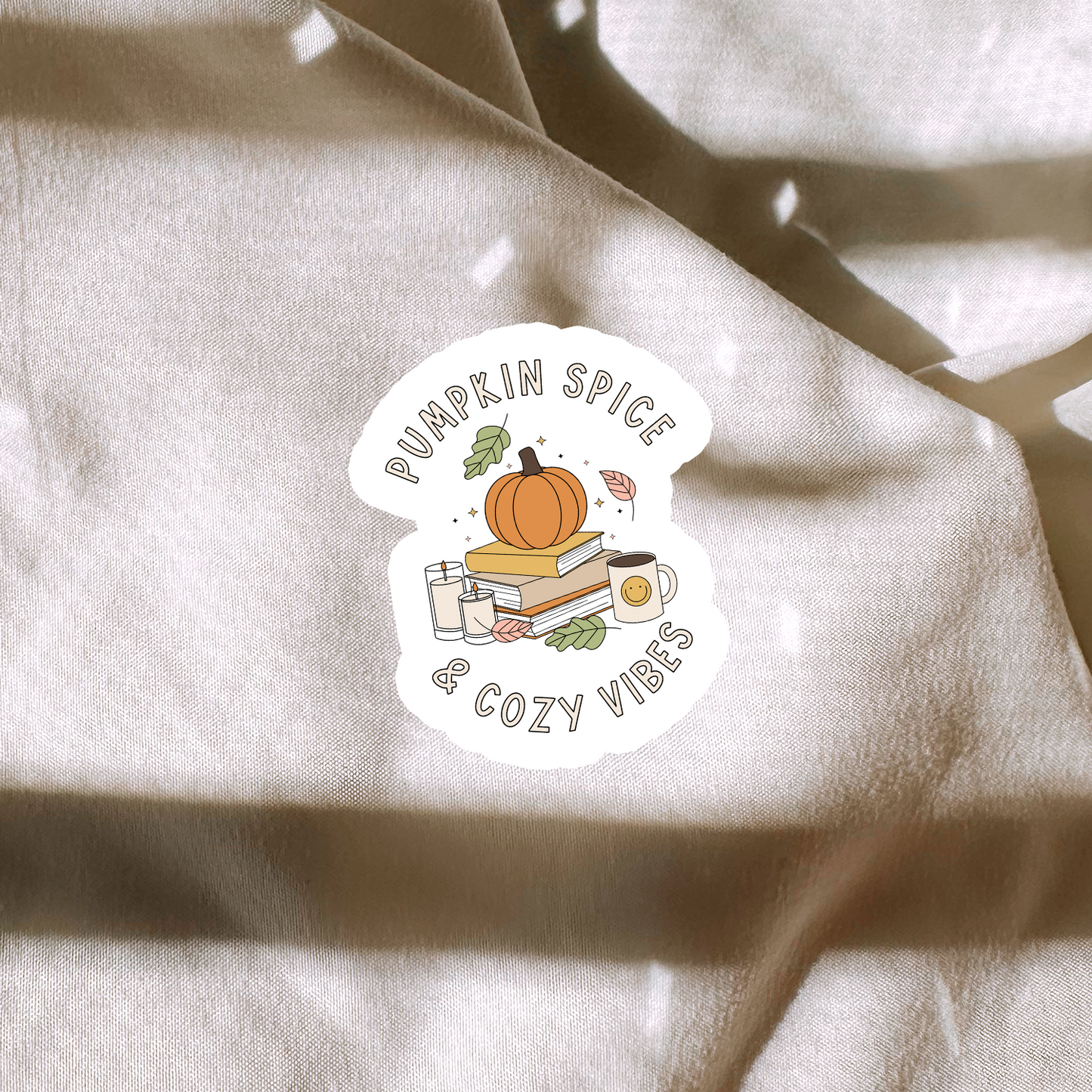 Pumpkin Spice & Cozy Vibes Sticker