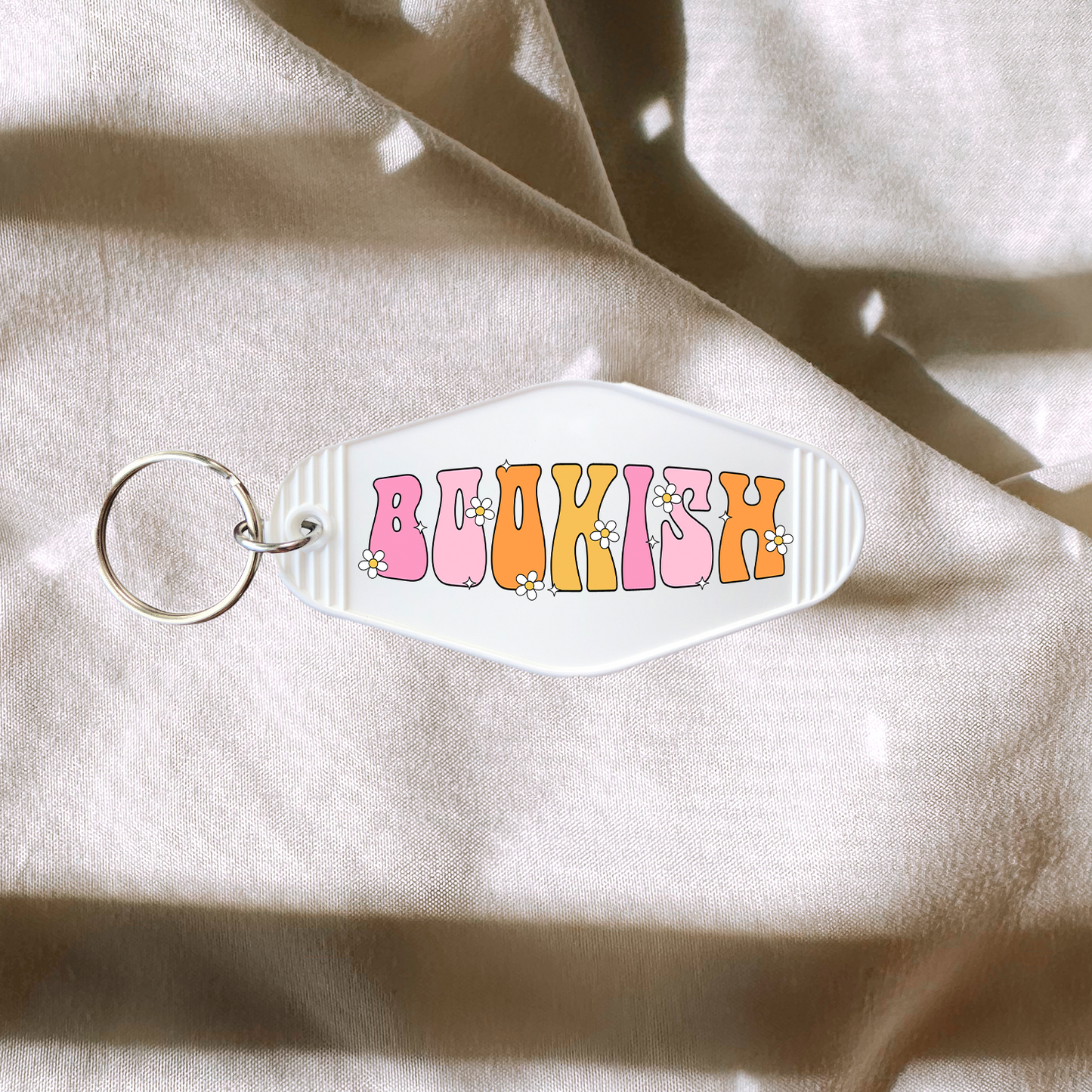 Retro Bookish Keychain