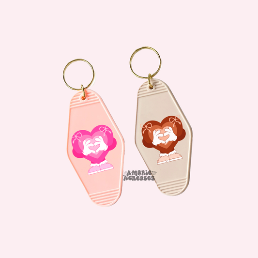 Retro Heart Character Keychain