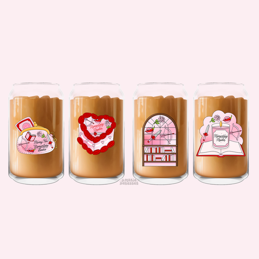 Romance Reader Glass Cup