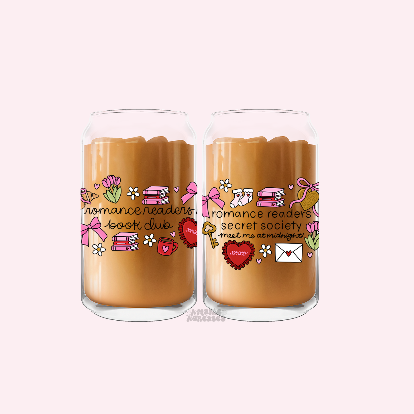 Romance Reader Glass Cup