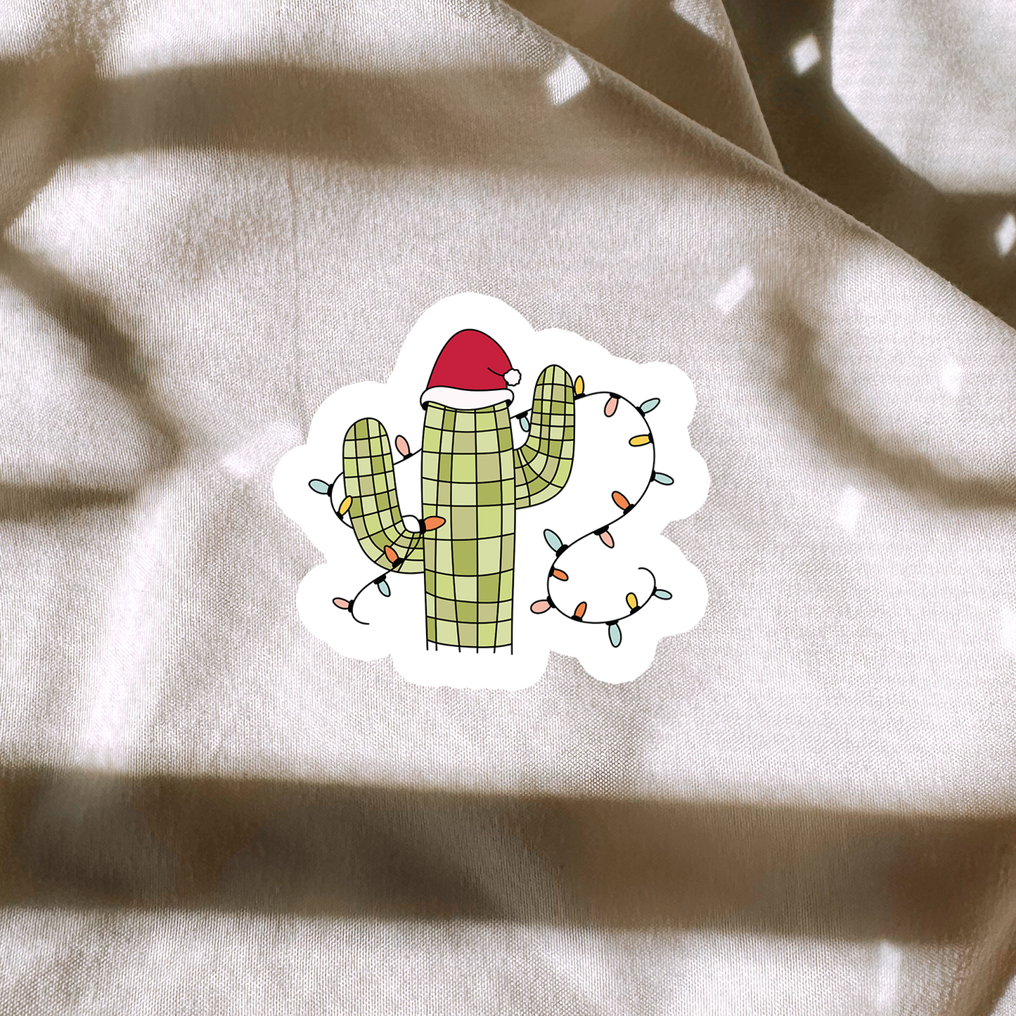 Santa Cactus Sticker