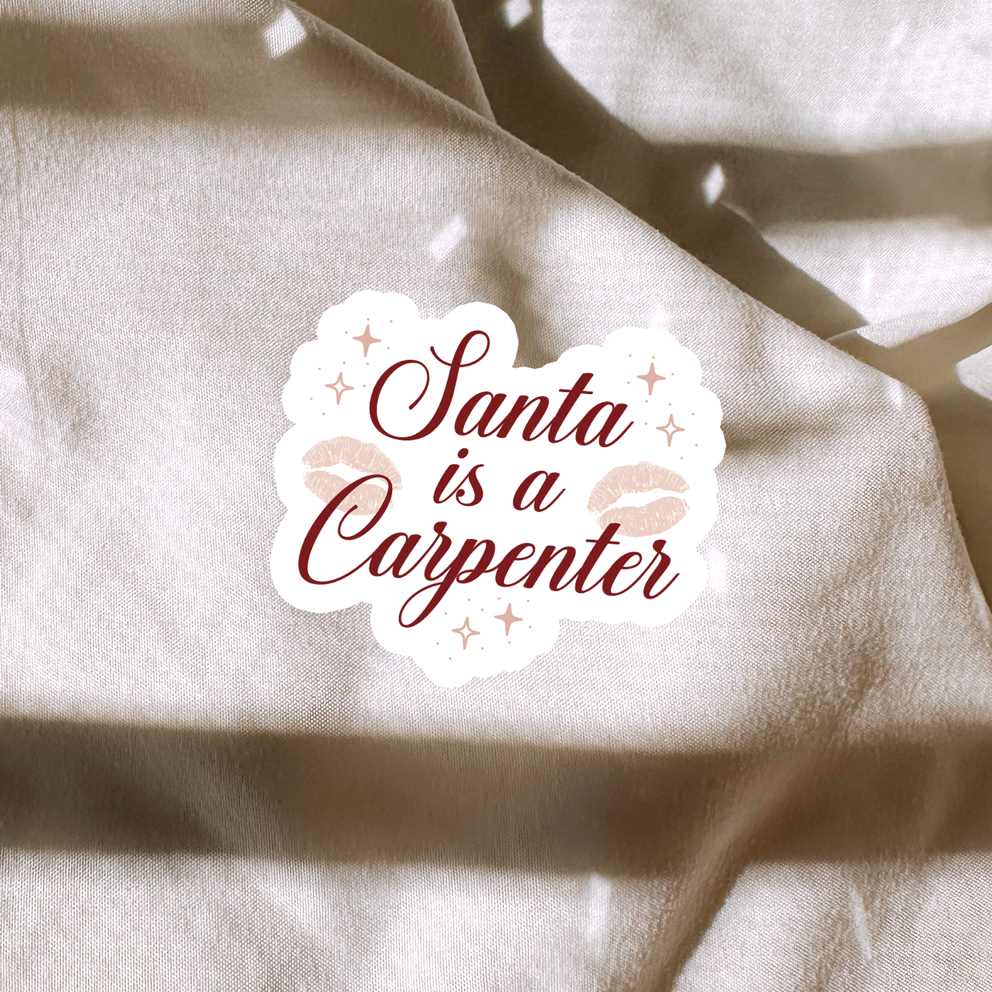 Santa Is A Carpenter Sticker