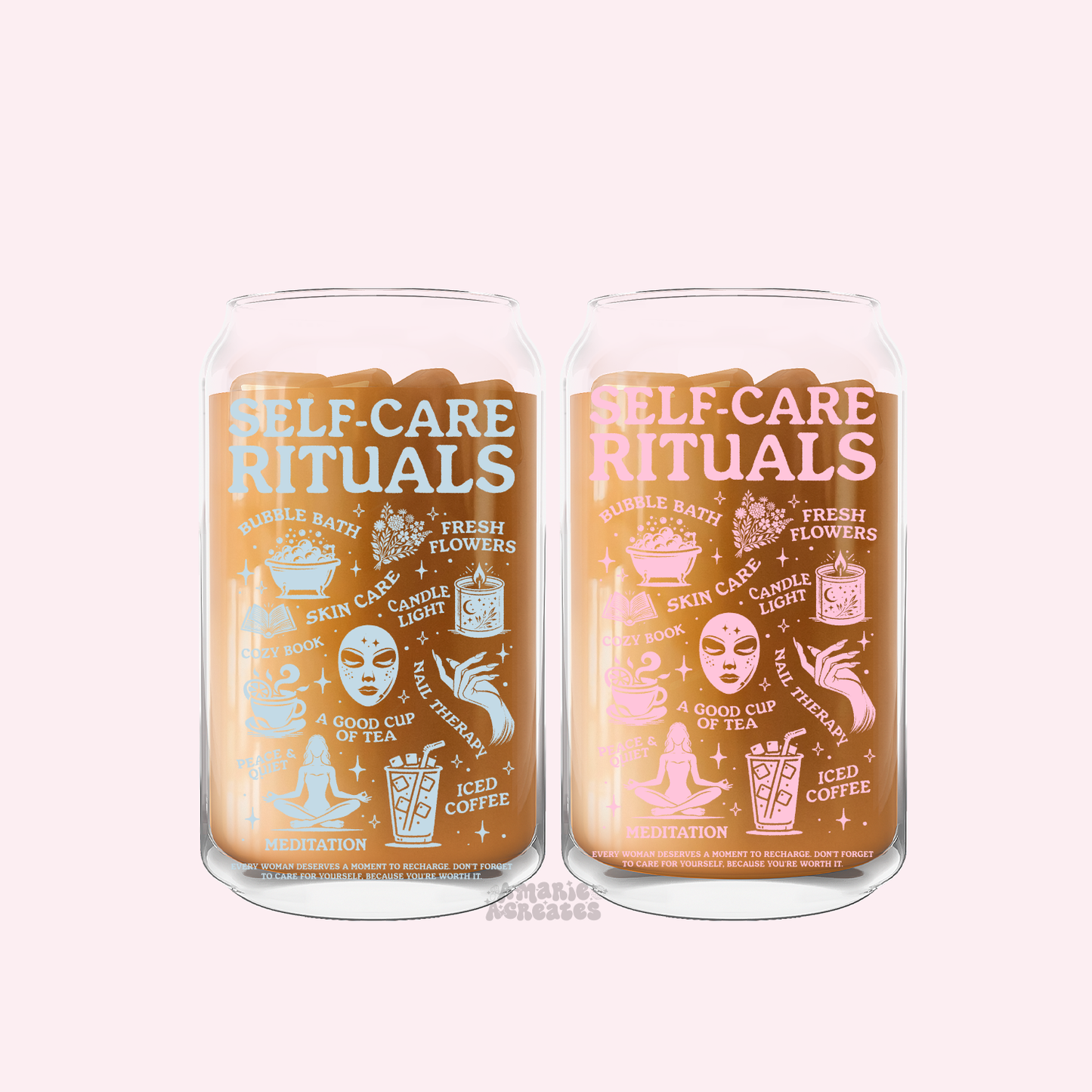 Self Care Rituals Glass Cup