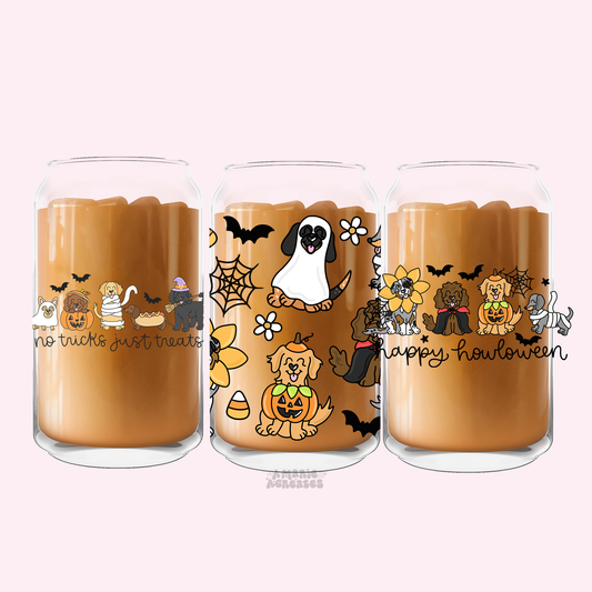 Spooky Dogs Glass Cup