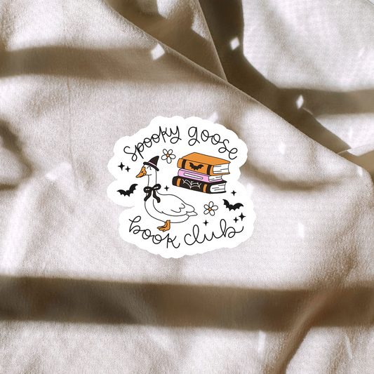 Spooky Goose Book Club Sticker