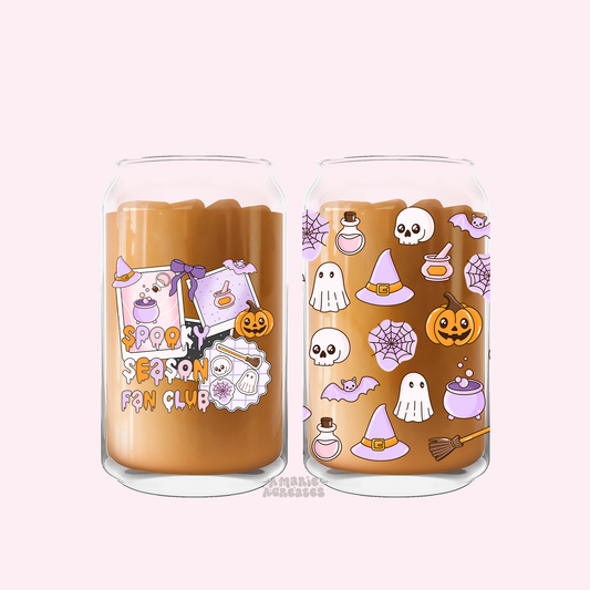 Spooky Season Fan Glass Cup