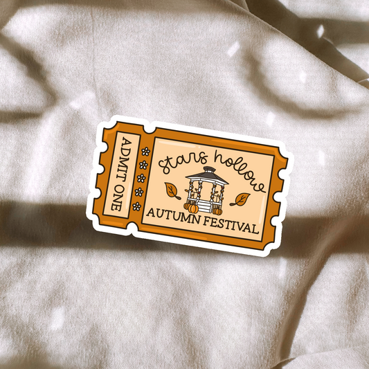 Stars Hollow Autumn Festival Ticket Sticker