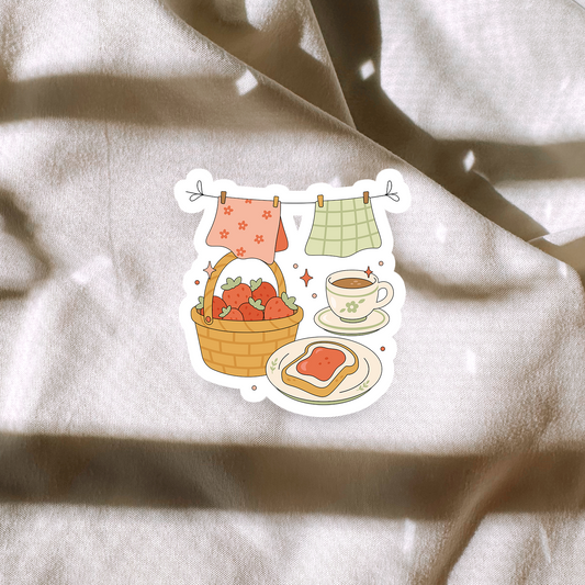 Strawberry Morning Sticker