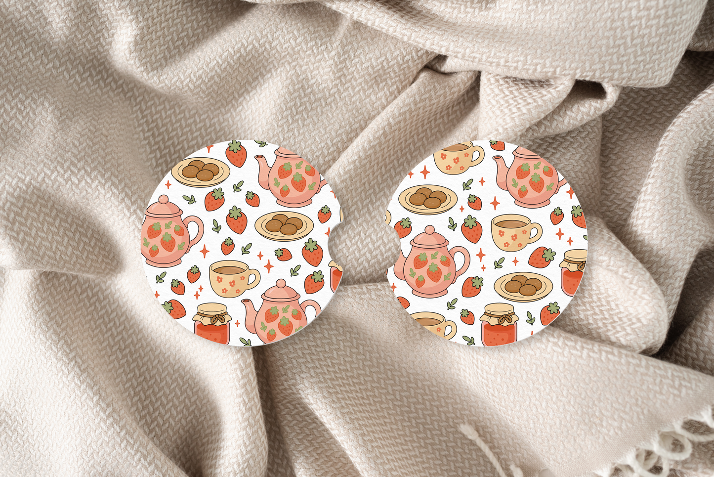 Strawberry Tea Car Coaster