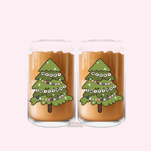 Merry Swiftmas Tree Glass Cup