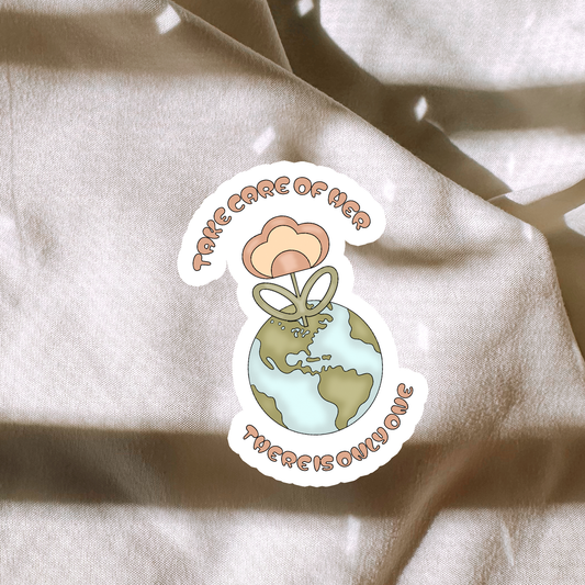 Take Care Of Her | Earth Sticker