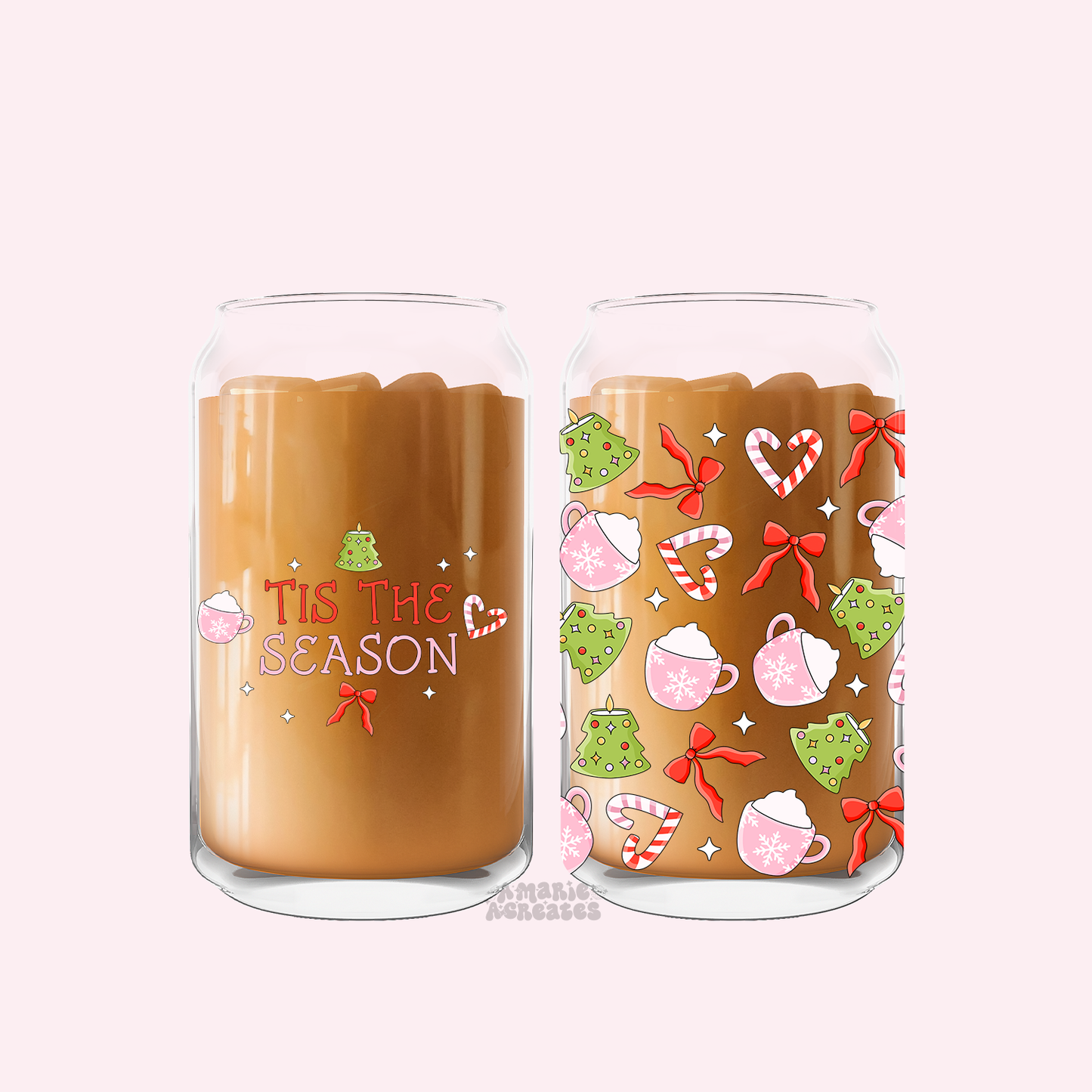 Tis The Season Glass Cup