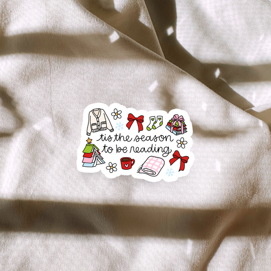 Tis The Season To Be Reading Sticker